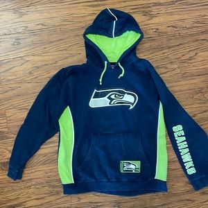 Adult Large Seahawks hooded pullover sweatshirt. Gently washed and worn.